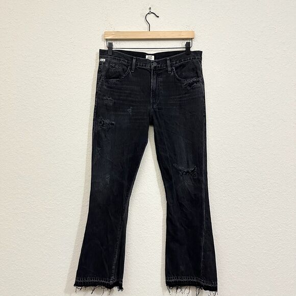 CITIZENS OF HUMANITY COH Sasha Twist Flare Crop Jeans Low Slung Flare - Picture 1 of 16